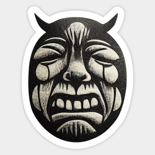 Crying devil Sticker